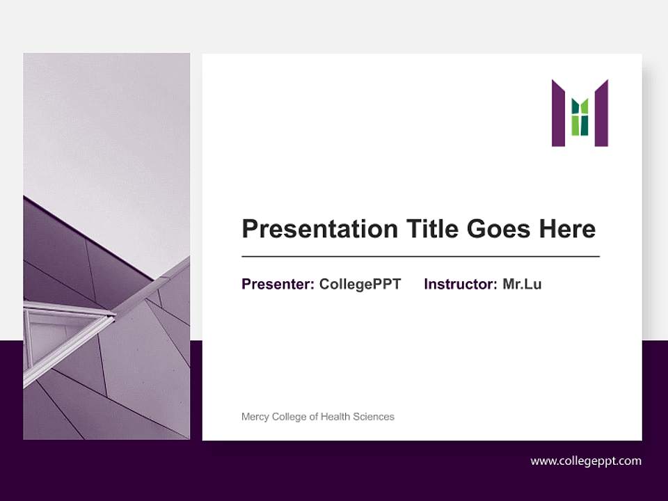 Mercy College of Health Sciences General Purpose PPT Template4:3 ratio PPT effect preview image6