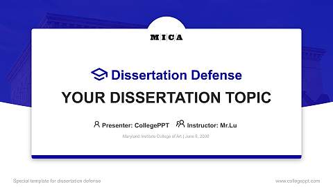 Maryland Institute College of Art Graduation Thesis Defense PPT Template