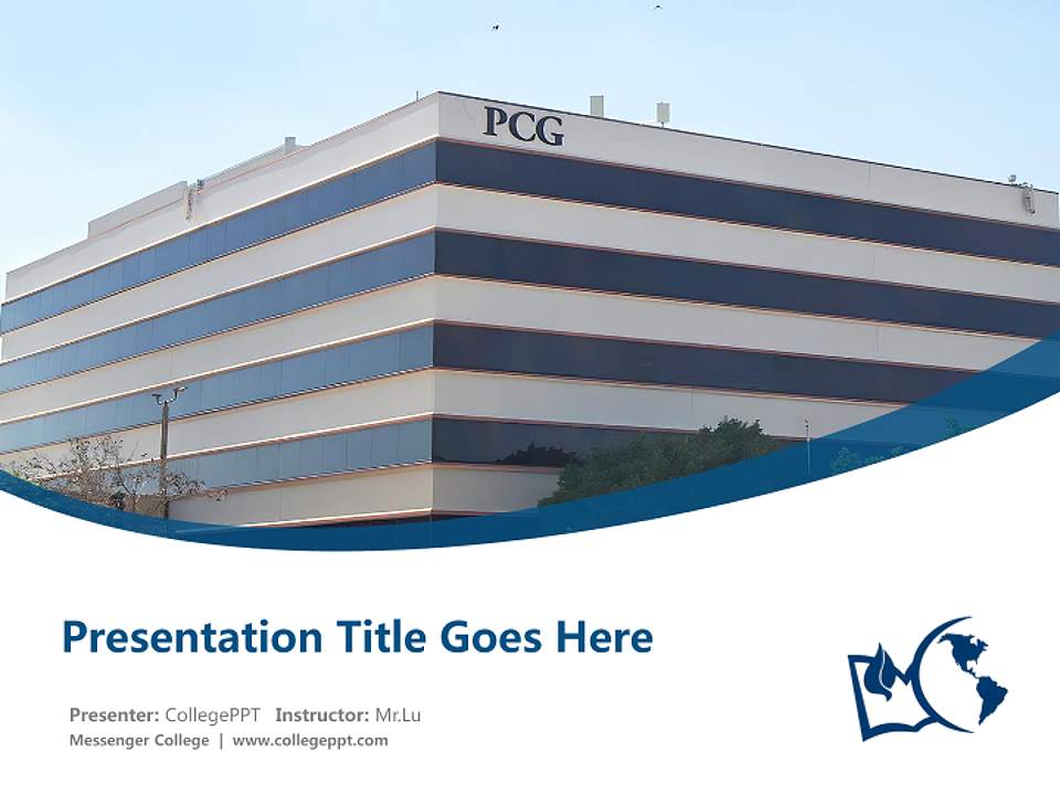 Messenger College Course/Courseware Creation PPT Template4:3 ratio PPT effect preview image5