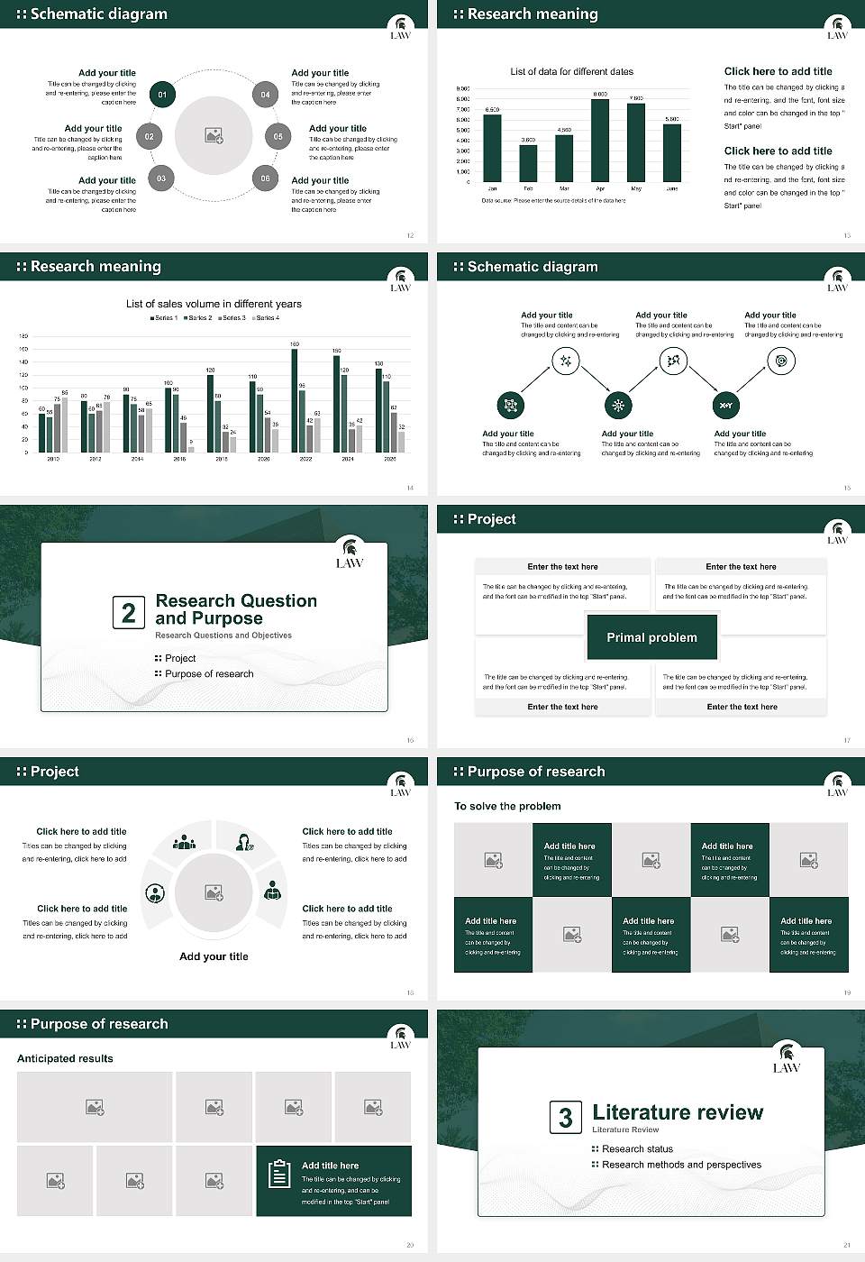 Michigan State University-College of Law Graduation Thesis Defense PPT Template16:9 ratio PPT effect preview image3