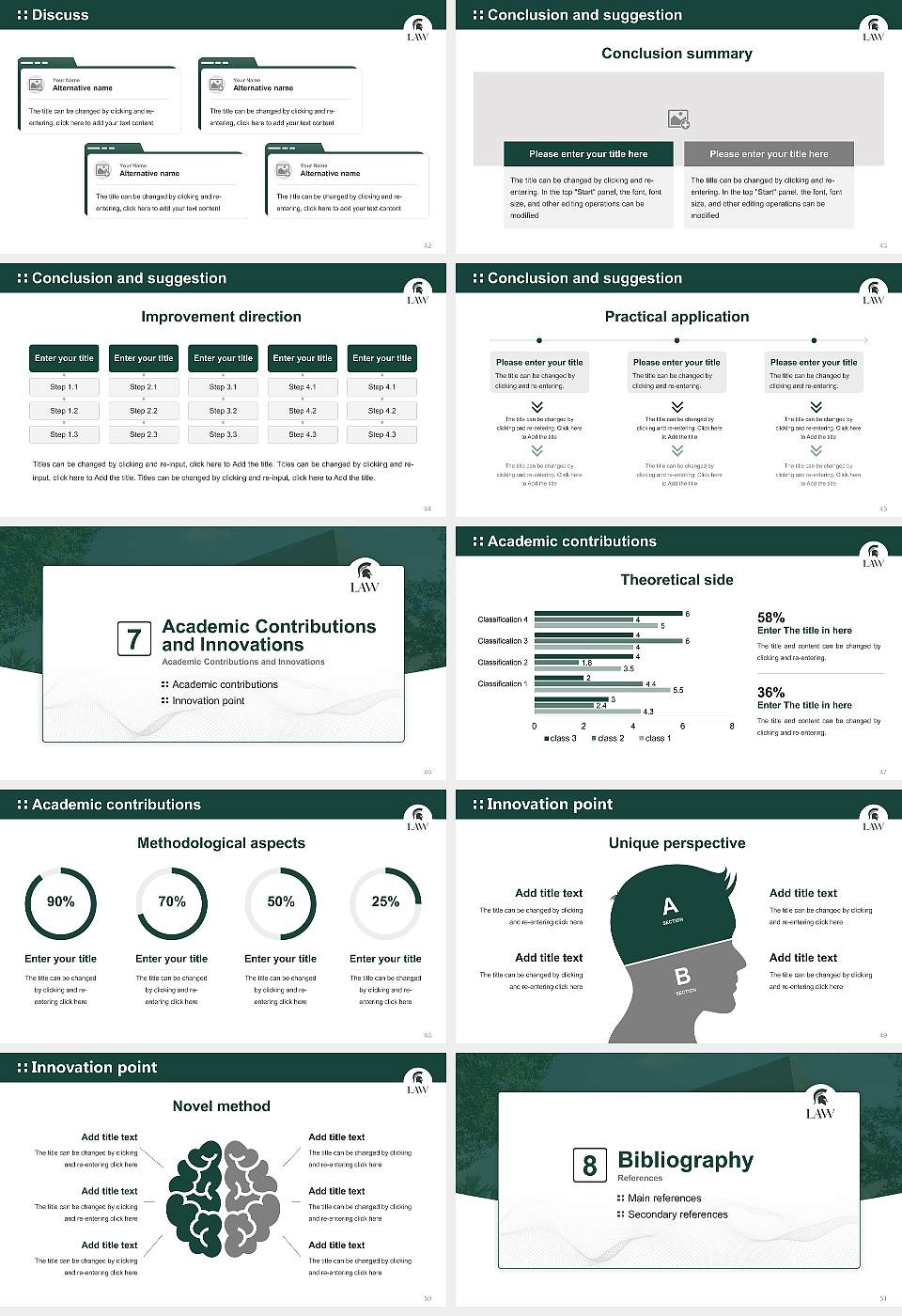Michigan State University-College of Law Graduation Thesis Defense PPT Template16:9 ratio PPT effect preview image6