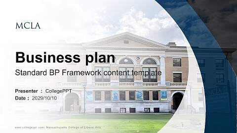 Massachusetts College of Liberal Arts Competition/Entrepreneurship Contest PPT Template