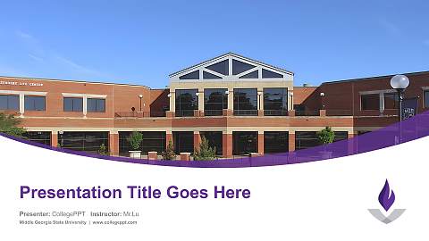 Middle Georgia State University Course/Courseware Creation PPT Template