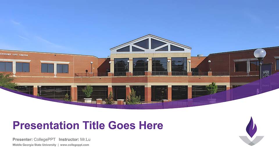 Middle Georgia State University Course/Courseware Creation PPT Template16:9 ratio PPT effect preview image