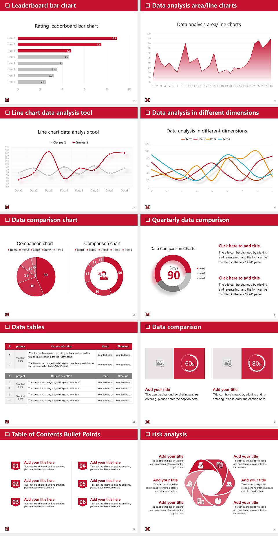 Miami University-Oxford General Purpose PPT Template4:3 ratio PPT effect preview image4