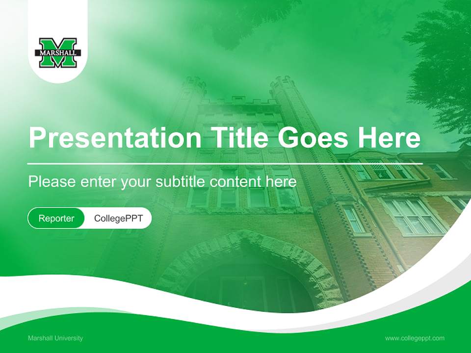 Marshall University Lecture Sharing and Networking Event PPT Template4:3 ratio PPT effect preview image4