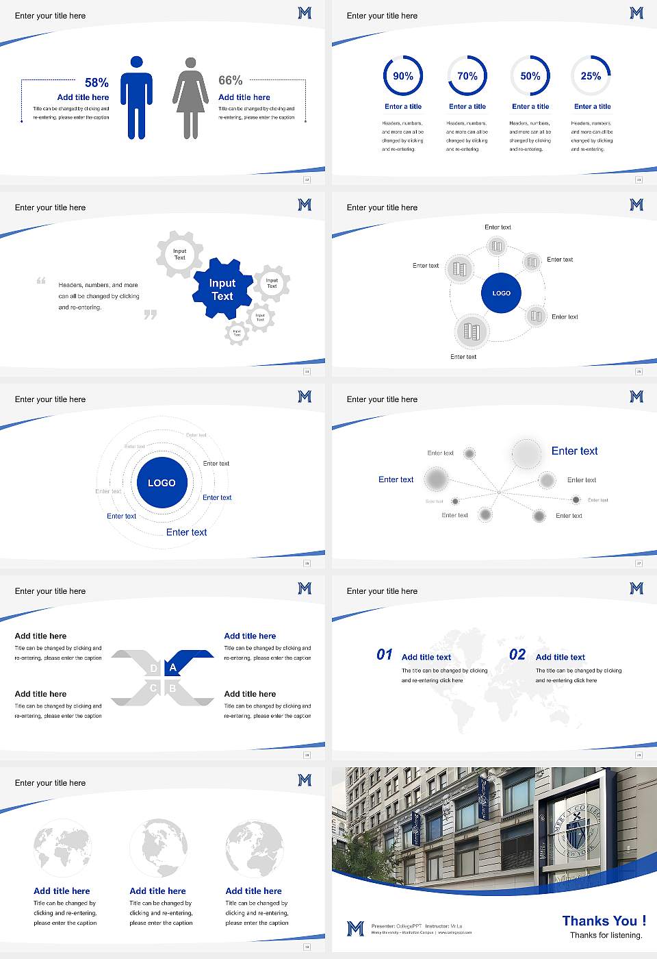 Mercy University – Manhattan Campus Course/Courseware Creation PPT Template16:9 ratio PPT effect preview image4