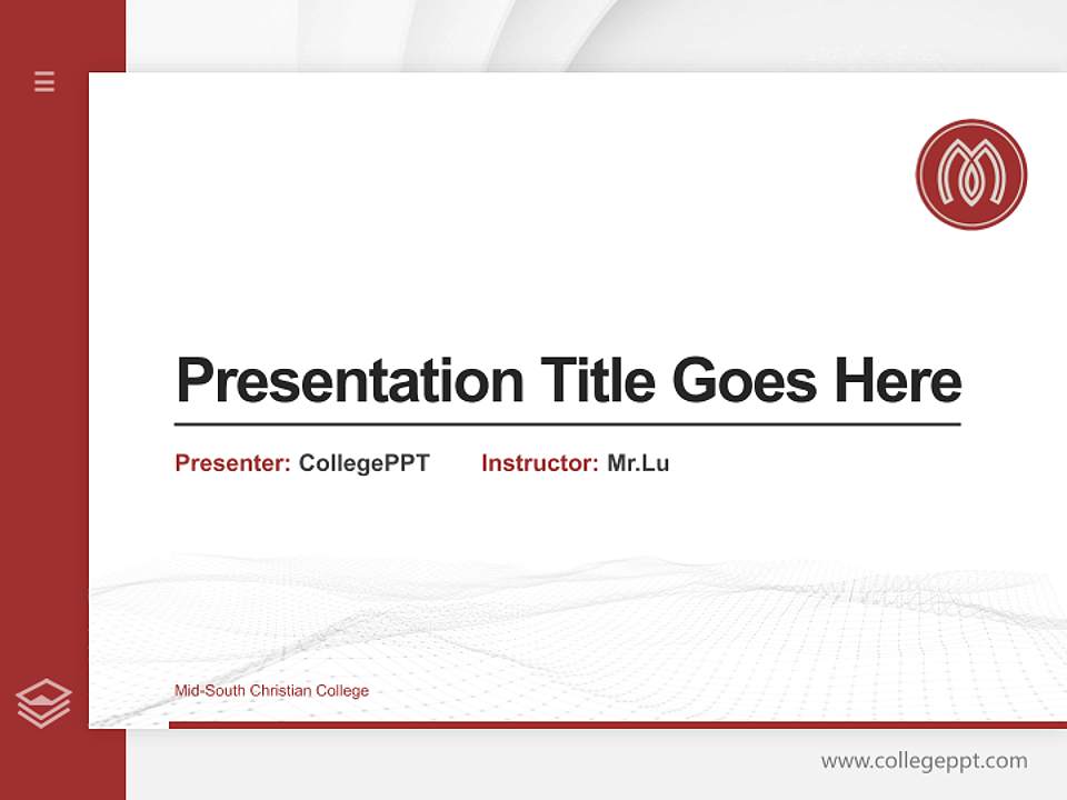 Mid-South Christian College Thesis Proposal/Graduation Defense PPT Template4:3 ratio PPT effect preview image5