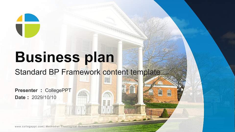 Methodist Theological School in Ohio Competition/Entrepreneurship Contest PPT Template16:9 ratio PPT effect preview image
