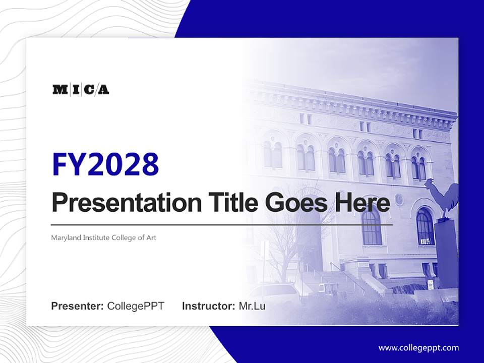 Maryland Institute College of Art Academic Presentation/Research Findings Report PPT Template4:3 ratio PPT effect preview image5