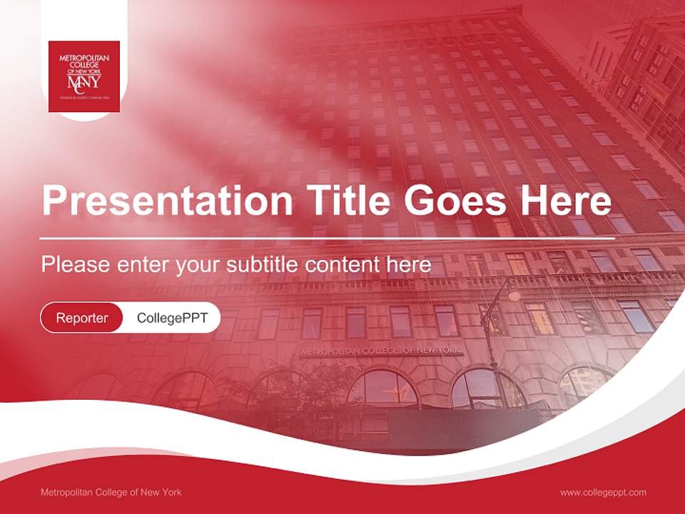 Metropolitan College of New York Lecture Sharing and Networking Event PPT Template4:3 ratio PPT effect preview image4