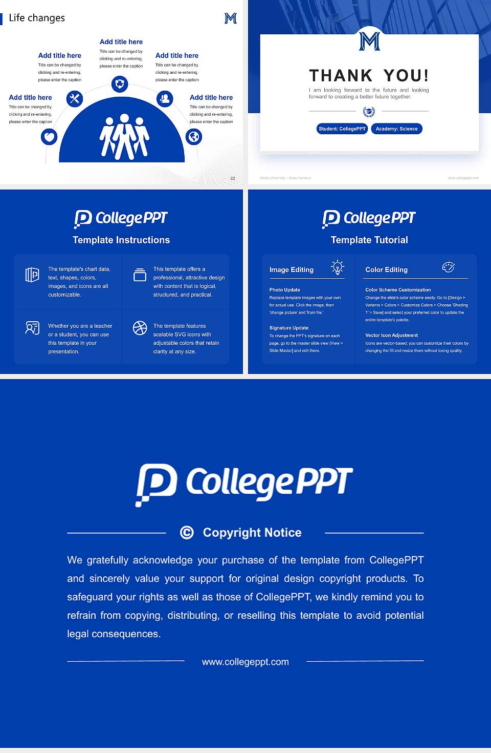 Mercy University – Bronx Campus National Scholarship Defense PPT Template4:3 ratio PPT effect preview image4
