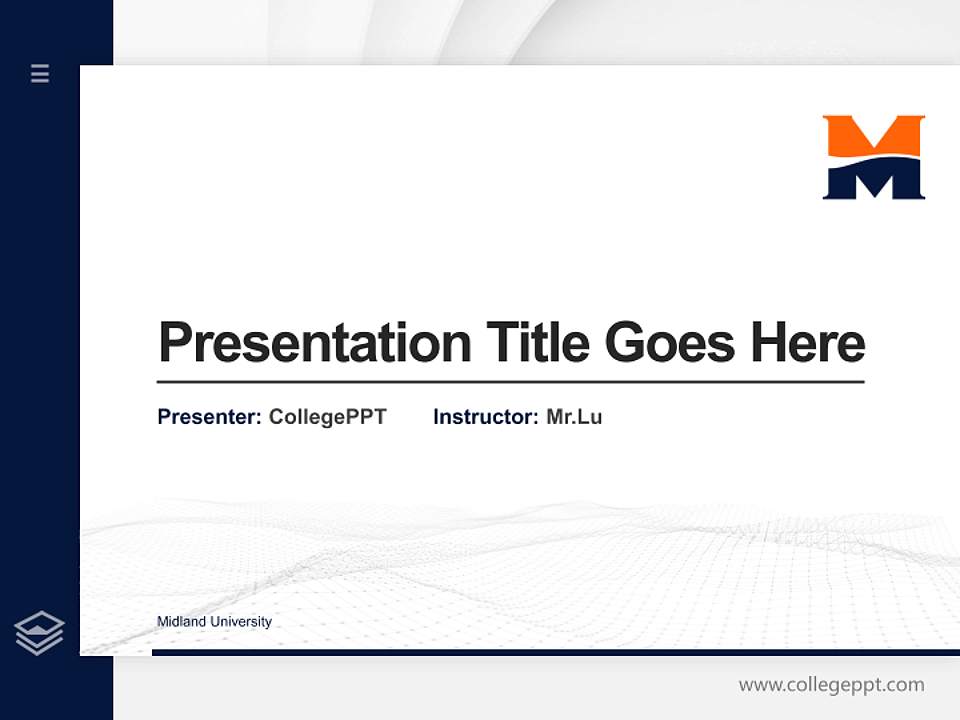 Midland University Thesis Proposal/Graduation Defense PPT Template4:3 ratio PPT effect preview image5