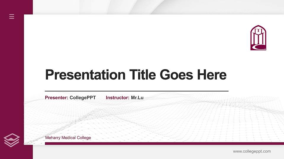 Meharry Medical College Thesis Proposal/Graduation Defense PPT Template16:9 ratio PPT effect preview image