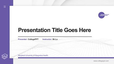 Maryland University of Integrative Health Thesis Proposal/Graduation Defense PPT Template