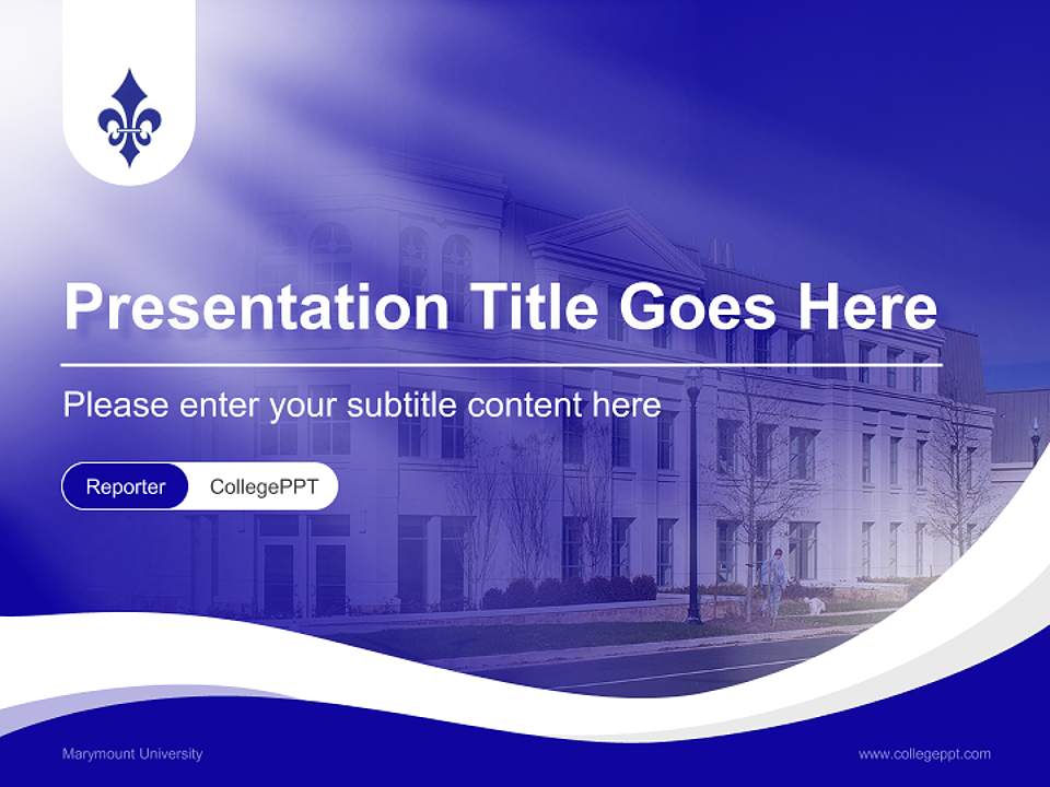 Marymount University Lecture Sharing and Networking Event PPT Template4:3 ratio PPT effect preview image4