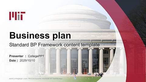 Massachusetts Institute of Technology Competition/Entrepreneurship Contest PPT Template