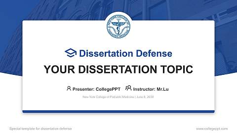 New York College of Podiatric Medicine Graduation Thesis Defense PPT Template