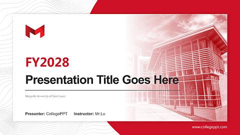 Maryville University of Saint Louis Academic Presentation/Research Findings Report PPT Template