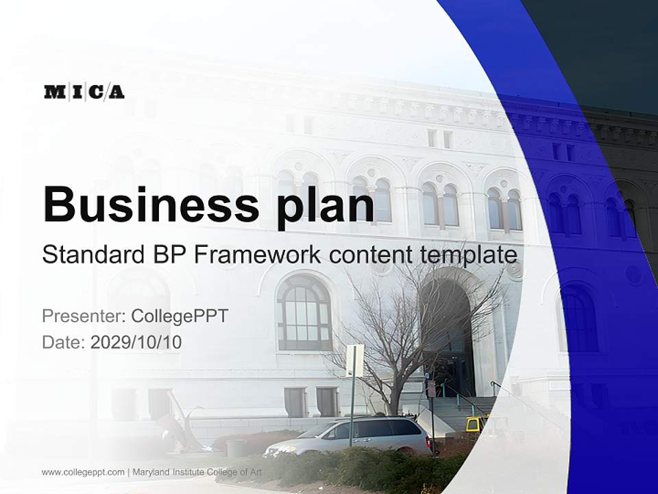 Maryland Institute College of Art Competition/Entrepreneurship Contest PPT Template4:3 ratio PPT effect preview image9