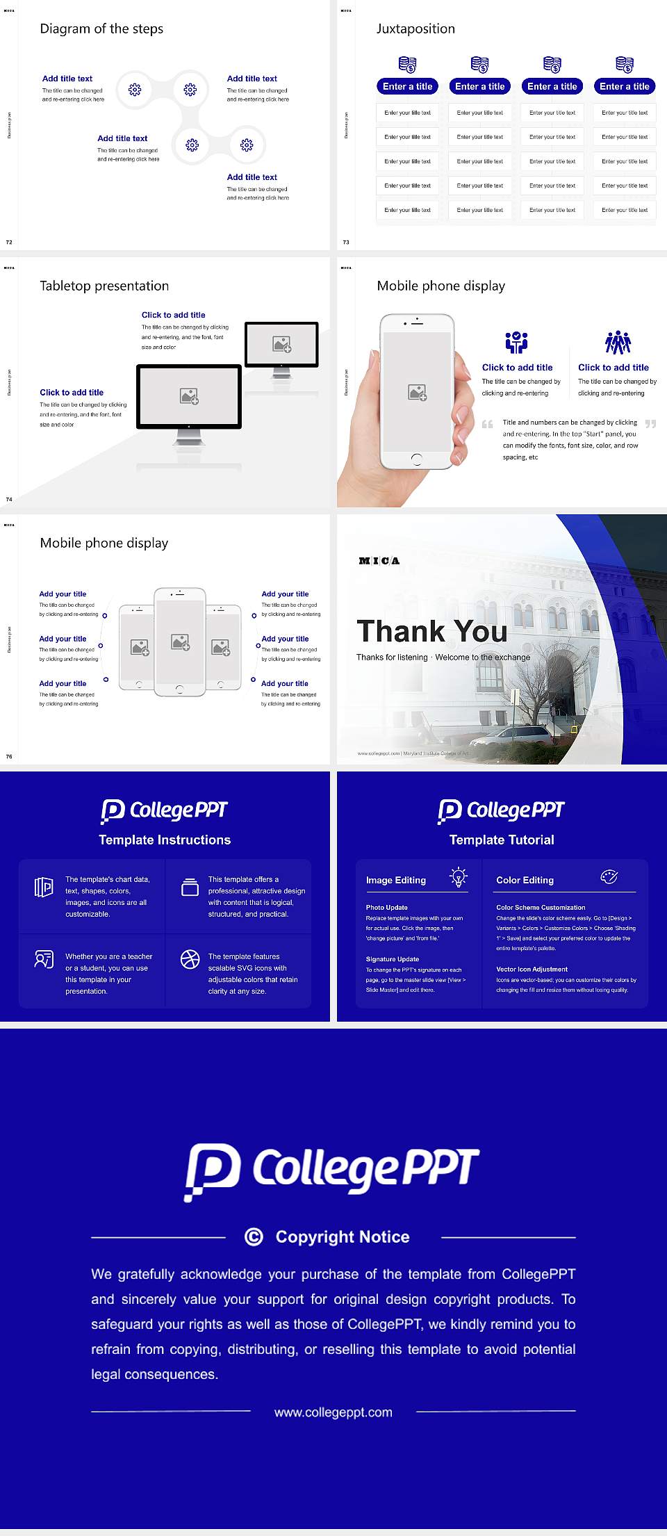 Maryland Institute College of Art Competition/Entrepreneurship Contest PPT Template4:3 ratio PPT effect preview image9