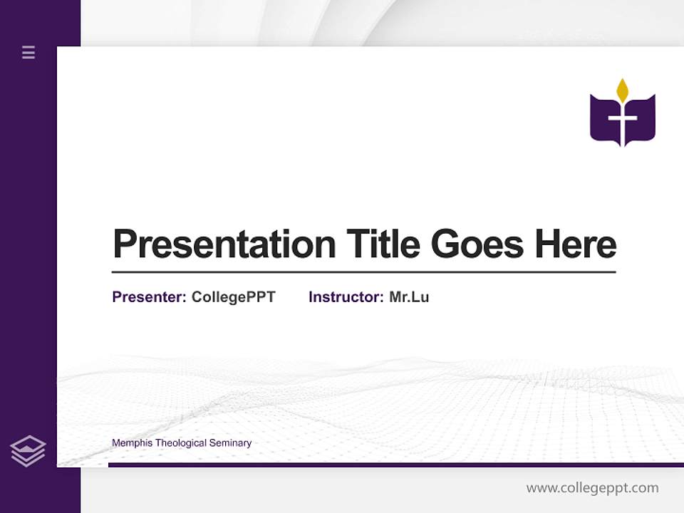 Memphis Theological Seminary Thesis Proposal/Graduation Defense PPT Template4:3 ratio PPT effect preview image5