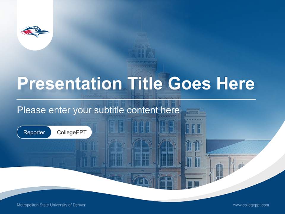 Metropolitan State University of Denver Lecture Sharing and Networking Event PPT Template4:3 ratio PPT effect preview image4