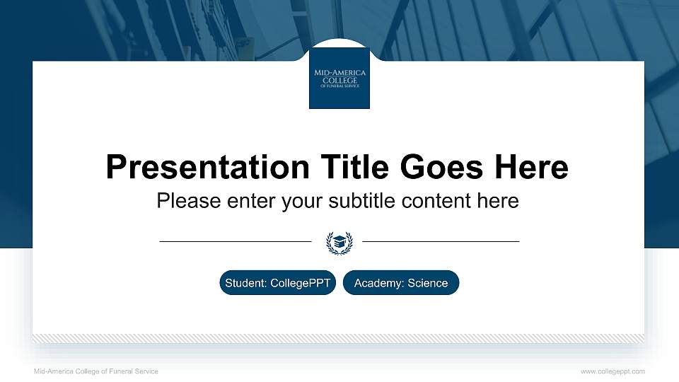 Mid-America College of Funeral Service National Scholarship Defense PPT Template16:9 ratio PPT effect preview image