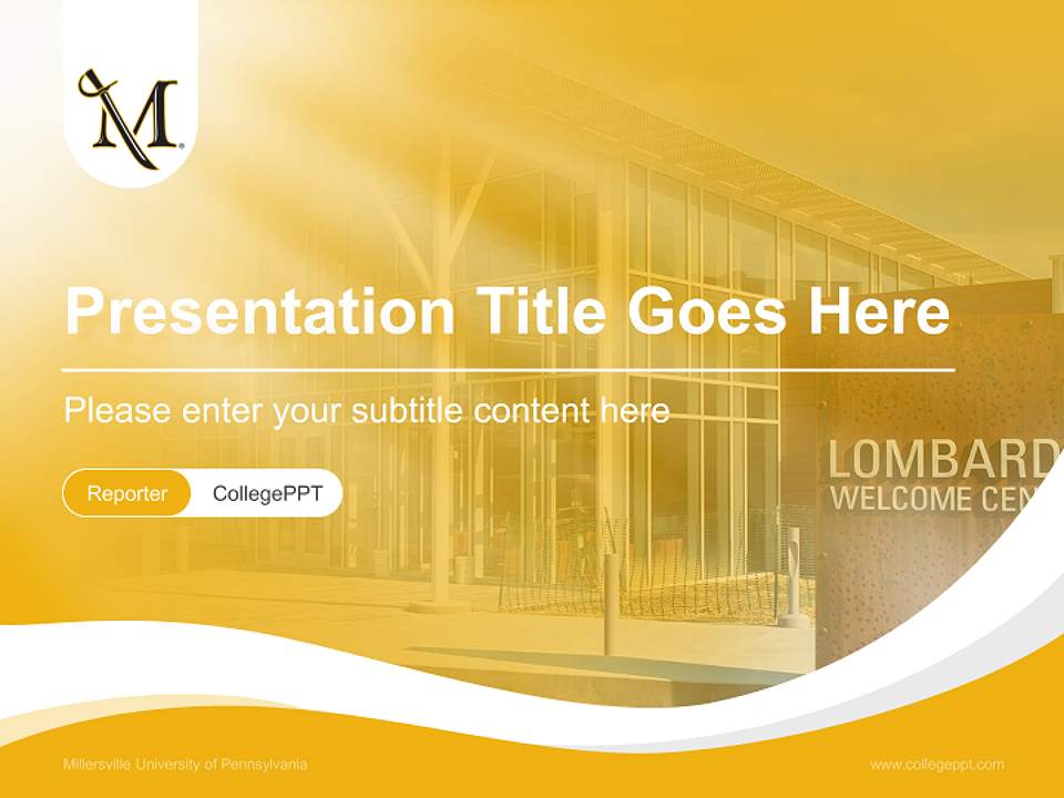 Millersville University of Pennsylvania Lecture Sharing and Networking Event PPT Template4:3 ratio PPT effect preview image4