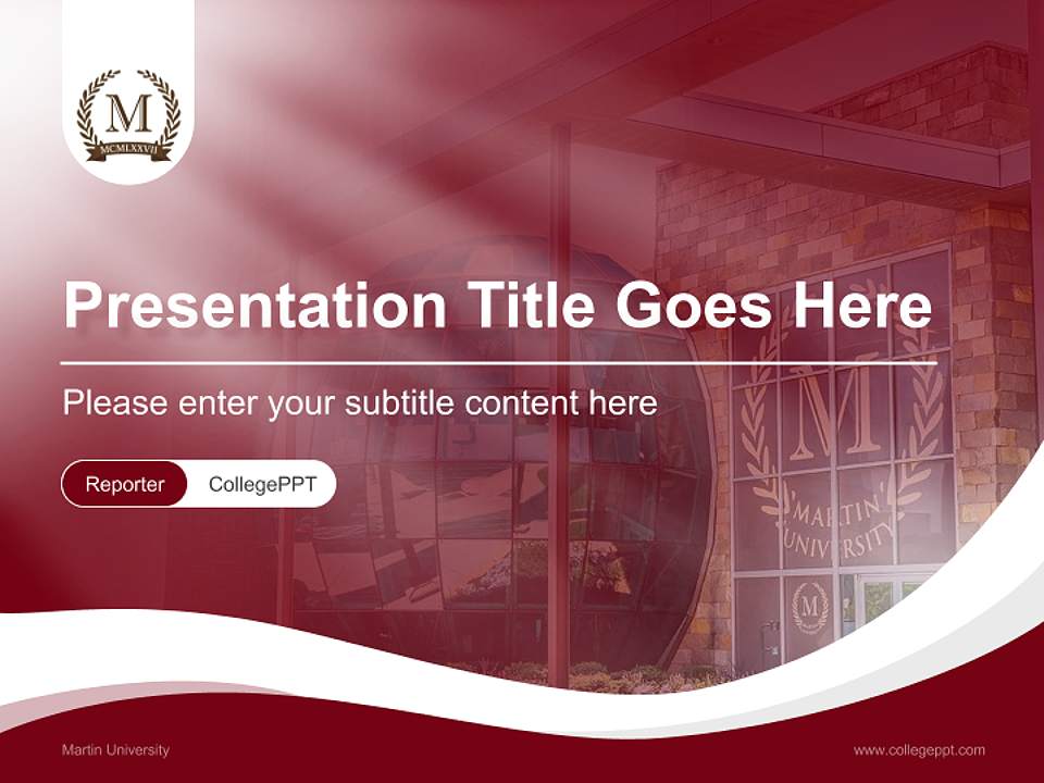 Martin University Lecture Sharing and Networking Event PPT Template4:3 ratio PPT effect preview image4