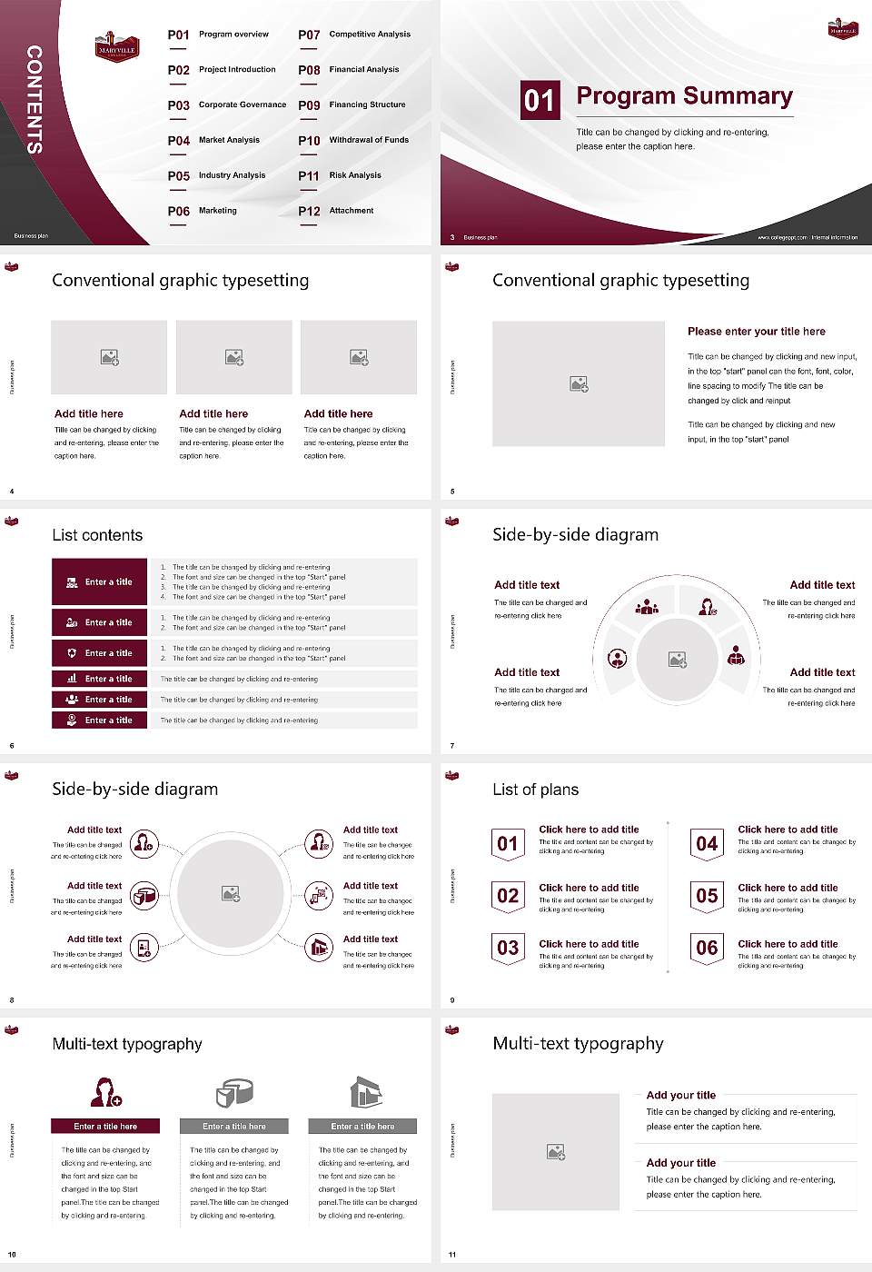 Maryville College Competition/Entrepreneurship Contest PPT Template16:9 ratio PPT effect preview image2