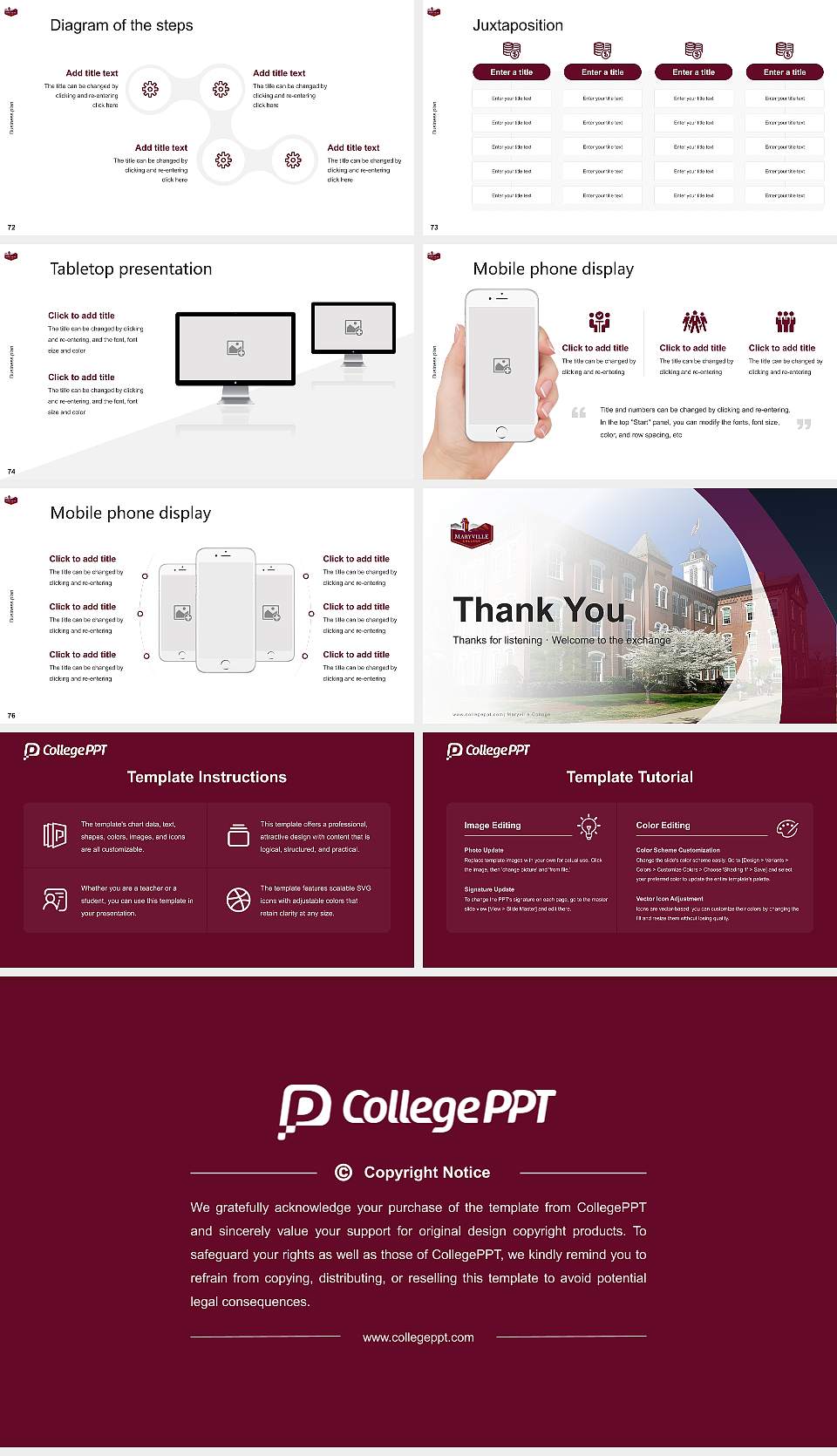 Maryville College Competition/Entrepreneurship Contest PPT Template16:9 ratio PPT effect preview image9