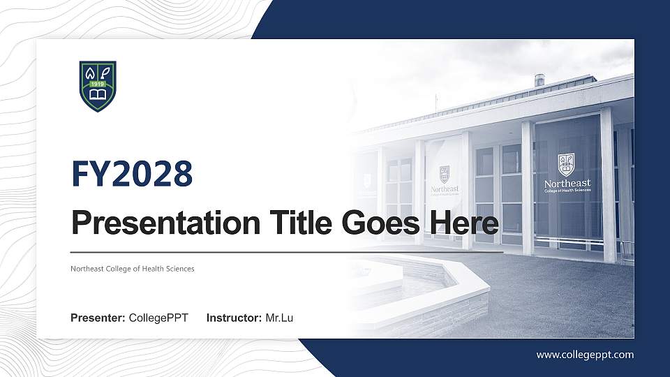 Northeast College of Health Sciences Academic Presentation/Research Findings Report PPT Template16:9 ratio PPT effect preview image