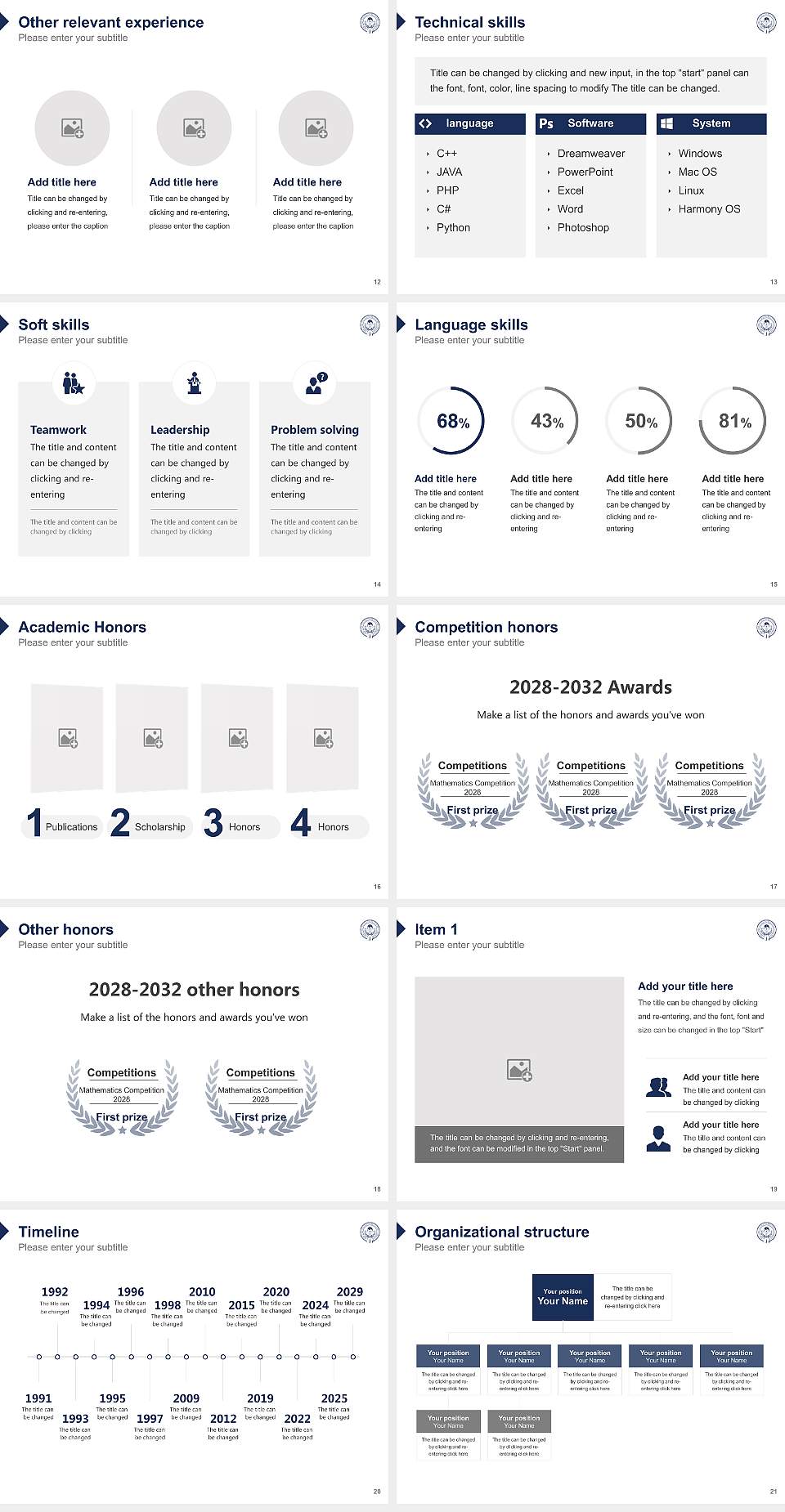 New York College of Health Professions Resume PPT Template4:3 ratio PPT effect preview image3