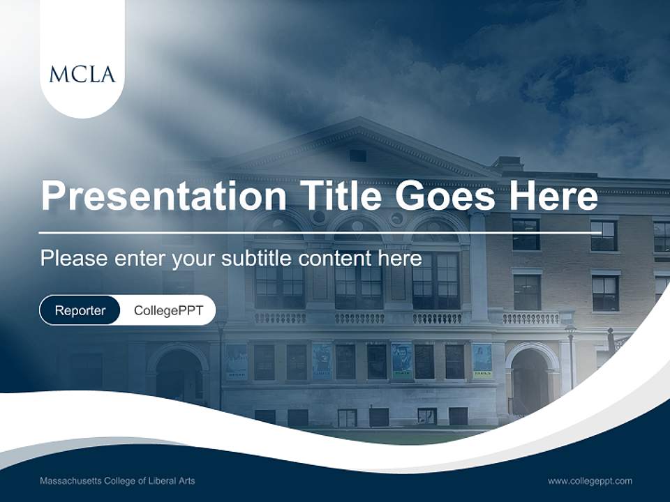 Massachusetts College of Liberal Arts Lecture Sharing and Networking Event PPT Template4:3 ratio PPT effect preview image4