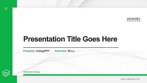 Mcdaniel College Thesis Proposal/Graduation Defense PPT Template