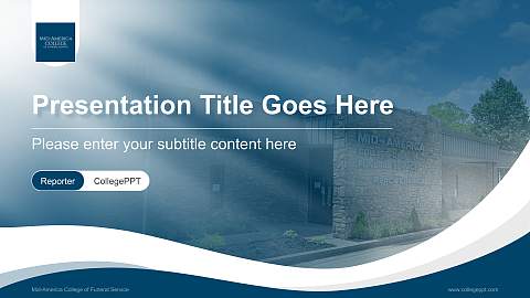 Mid-America College of Funeral Service Lecture Sharing and Networking Event PPT Template