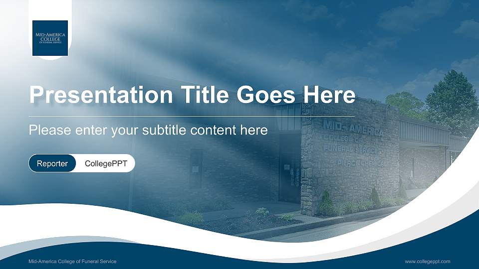Mid-America College of Funeral Service Lecture Sharing and Networking Event PPT Template16:9 ratio PPT effect preview image