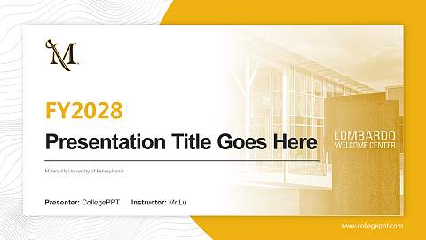 Millersville University of Pennsylvania Academic Presentation/Research Findings Report PPT Template