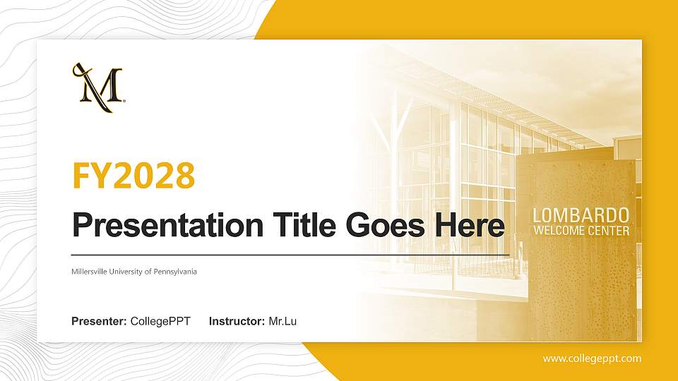 Millersville University of Pennsylvania Academic Presentation/Research Findings Report PPT Template16:9 ratio PPT effect preview image