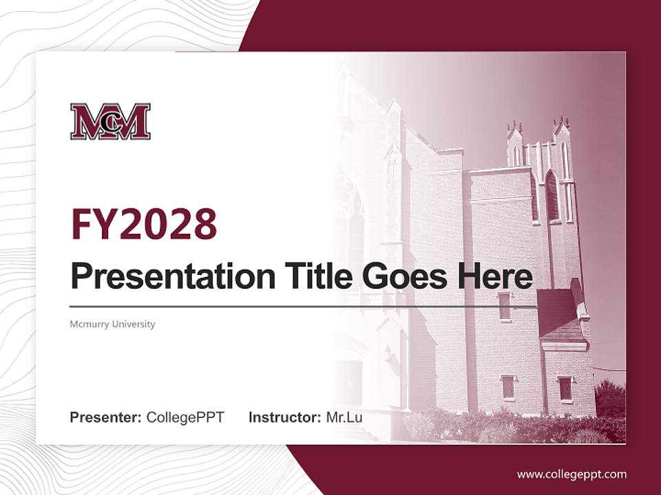 Mcmurry University Academic Presentation/Research Findings Report PPT Template4:3 ratio PPT effect preview image5