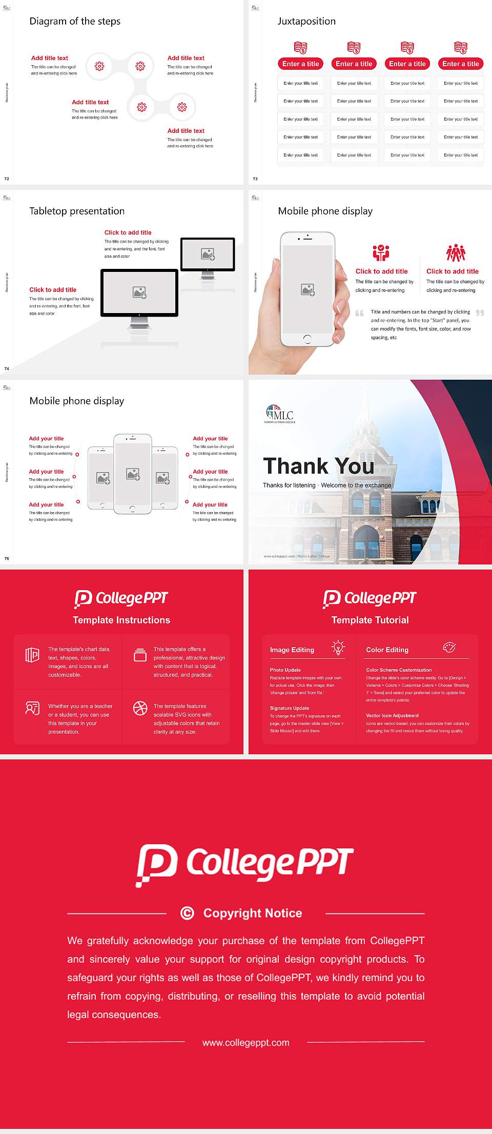 Martin Luther College Competition/Entrepreneurship Contest PPT Template4:3 ratio PPT effect preview image9