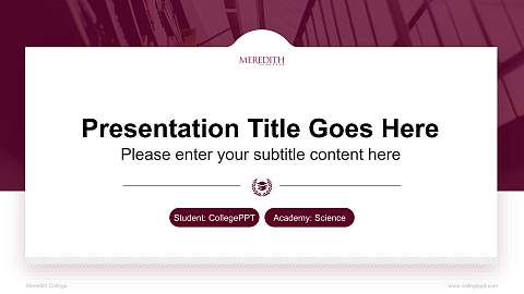Meredith College National Scholarship Defense PPT Template