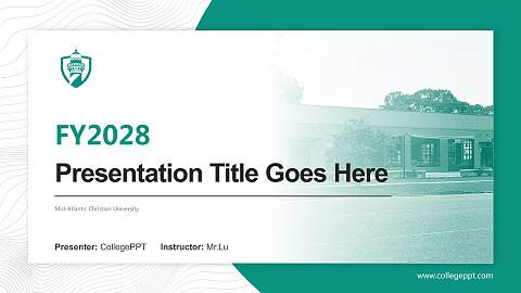 Mid-Atlantic Christian University Academic Presentation/Research Findings Report PPT Template