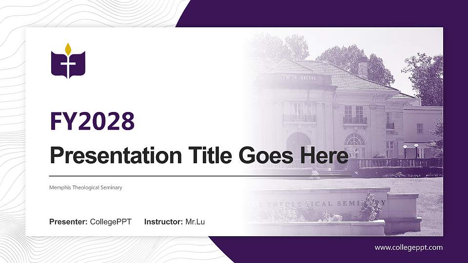 Memphis Theological Seminary Academic Presentation/Research Findings Report PPT Template16:9 ratio PPT effect preview image