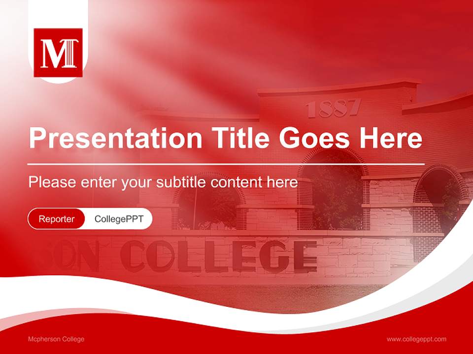 Mcpherson College Lecture Sharing and Networking Event PPT Template4:3 ratio PPT effect preview image4