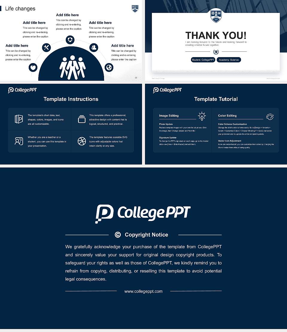 Middlebury College National Scholarship Defense PPT Template16:9 ratio PPT effect preview image4