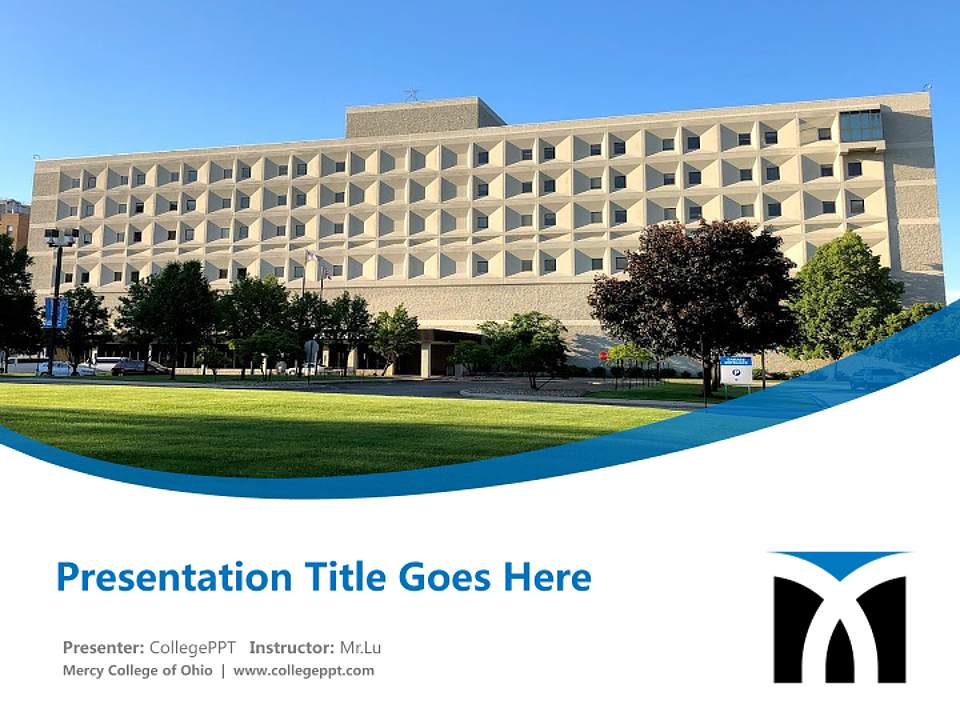 Mercy College of Ohio Course/Courseware Creation PPT Template4:3 ratio PPT effect preview image5