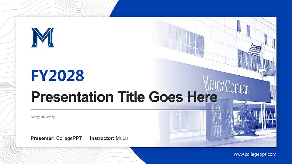 Mercy University Academic Presentation/Research Findings Report PPT Template16:9 ratio PPT effect preview image