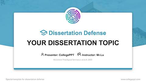 Mccormick Theological Seminary Graduation Thesis Defense PPT Template